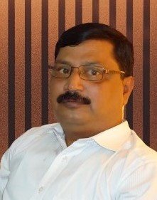 Bar with wooden stools and mountain view